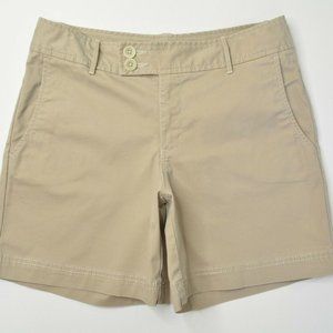 Eddie Bauer Size‎ 2 Womens MERCER Fit TAN Light BROWN Flap Pocket Khaki SHORTS